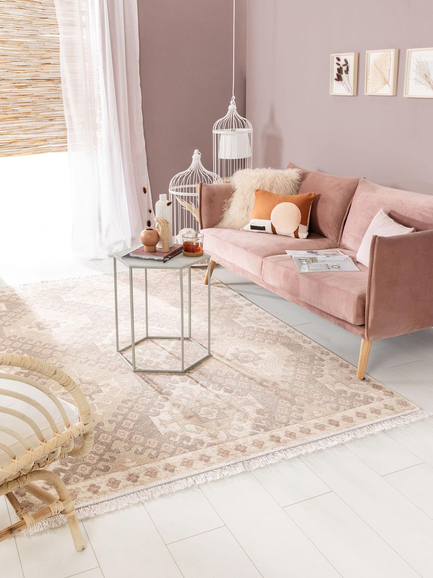 Teppich Folk Beige / Grau