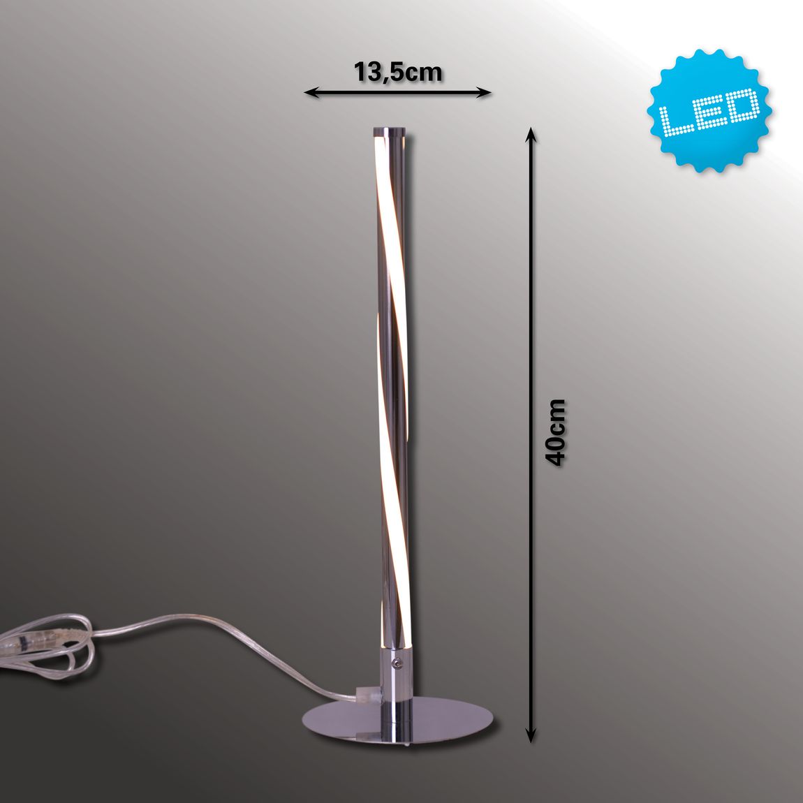 Twist Tischleuchte LED Chrom - Voelpe