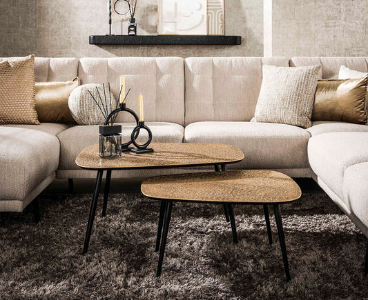 Couchtisch 2er Set XXL Metallic / Antik Bronze