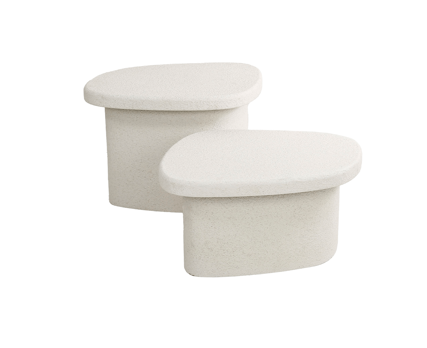 Stone Organic Couchtisch 2er Set, Creme