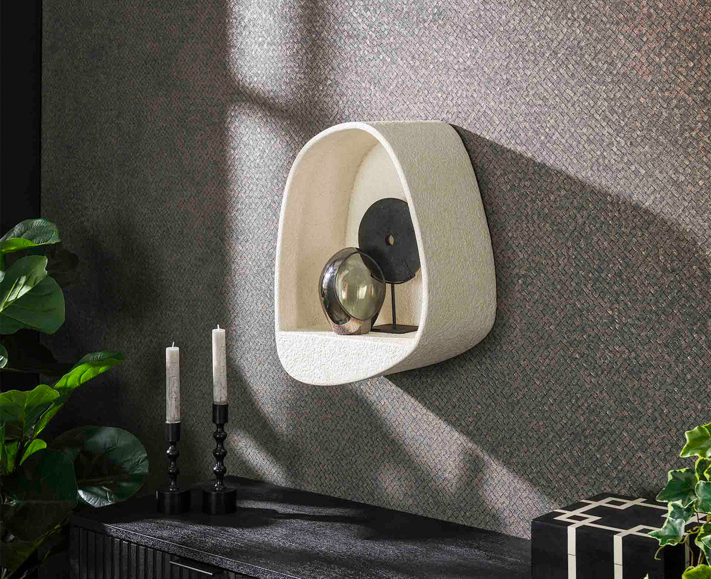 Wandregal Stone Oval / Marmor Composite