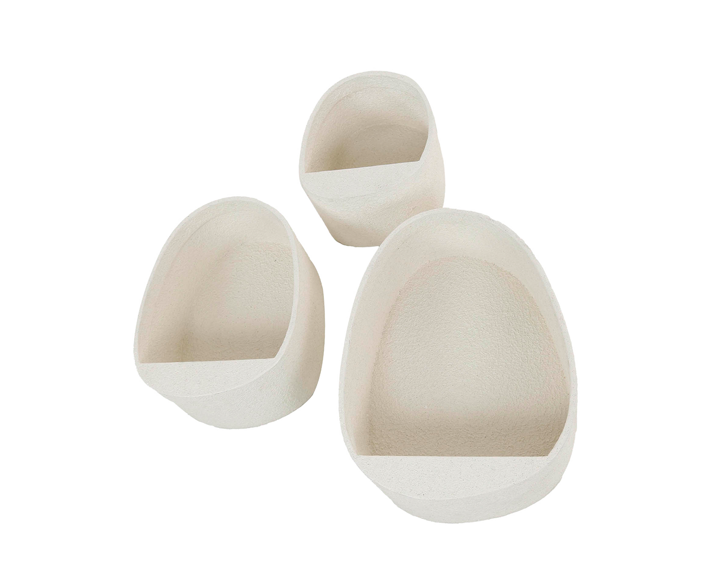 Wandregal 3er Set Stone Oval Marmor Composite