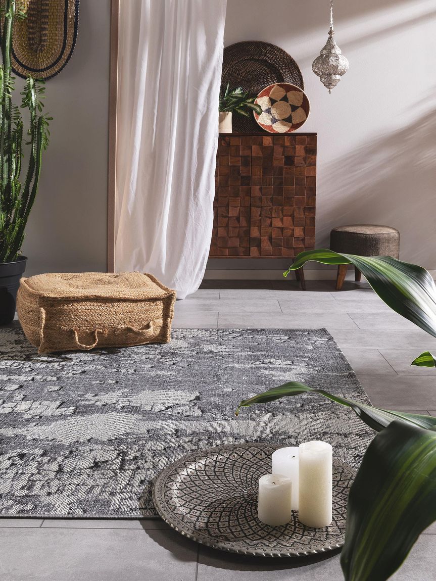 In- & Outdoor Teppich Pintura Anthrazit