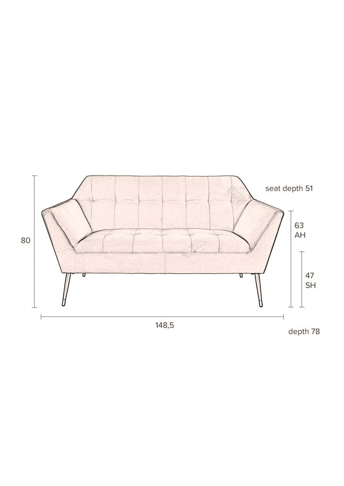 Kate Sofa Dunkelblau - Voelpe