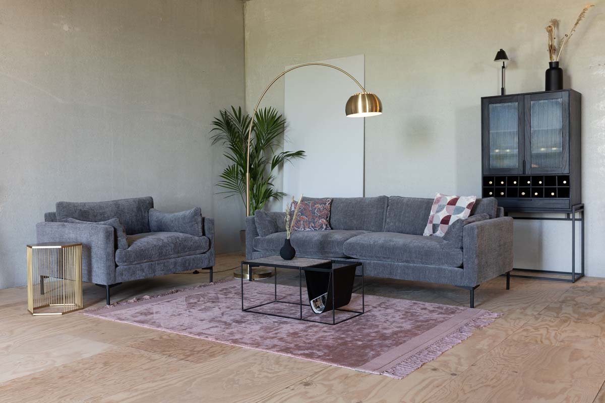 Summer 3-Sitzer Sofa  Anthrazit - Voelpe