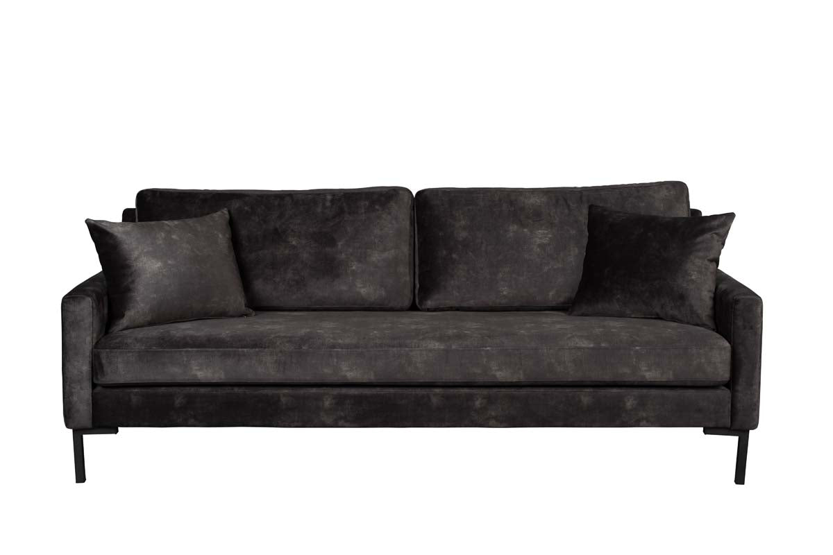 Houda Sofa 3-Sitzer Anthrazit - Voelpe