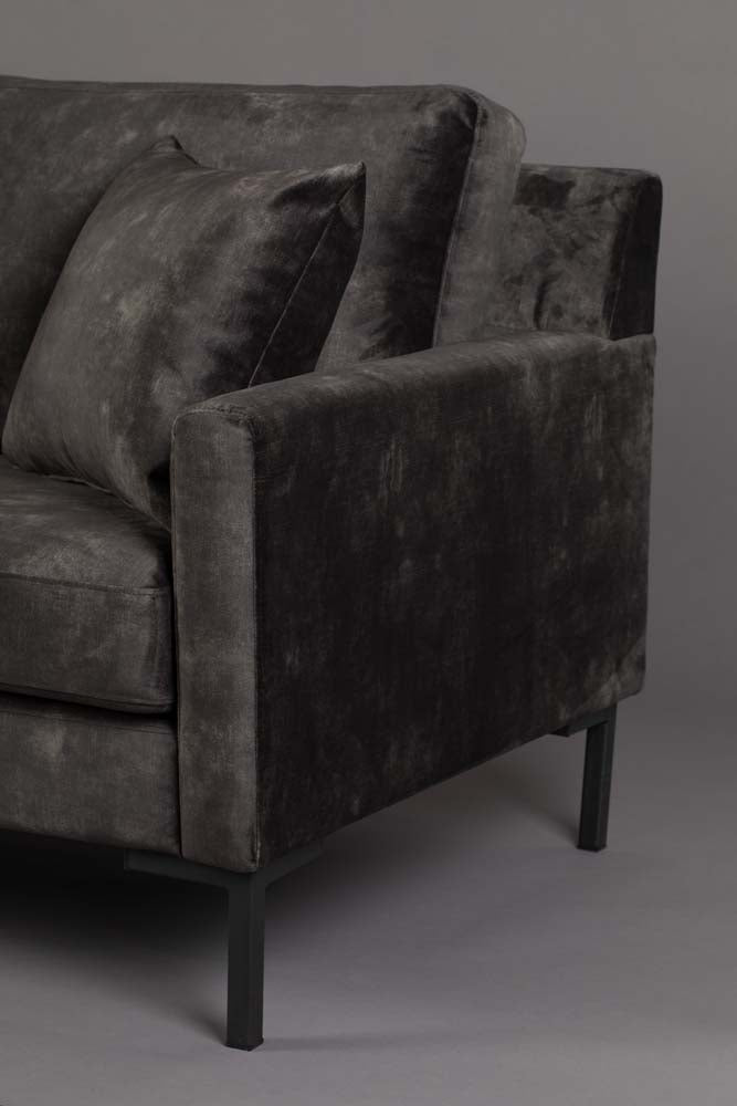 Houda Sofa 3-Sitzer Anthrazit - Voelpe