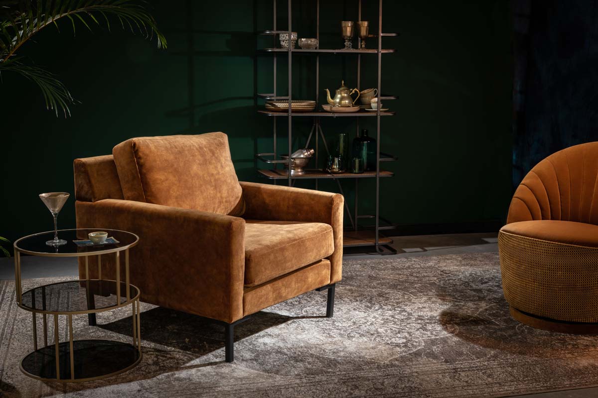 Houda Lounge-Sessel Braun - Voelpe