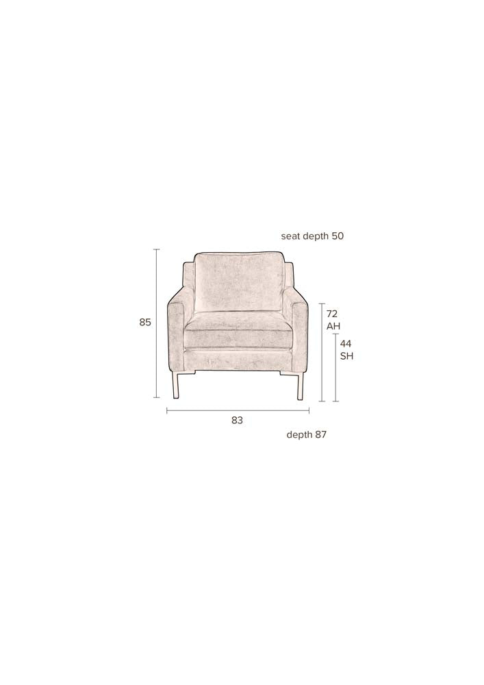 Houda Lounge-Sessel Braun - Voelpe