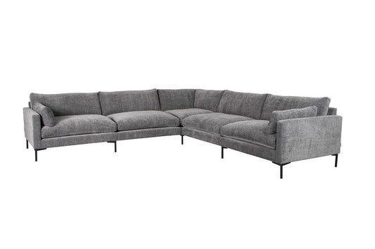 Summer Ecksofa 318x318 cm Anthrazit - Voelpe