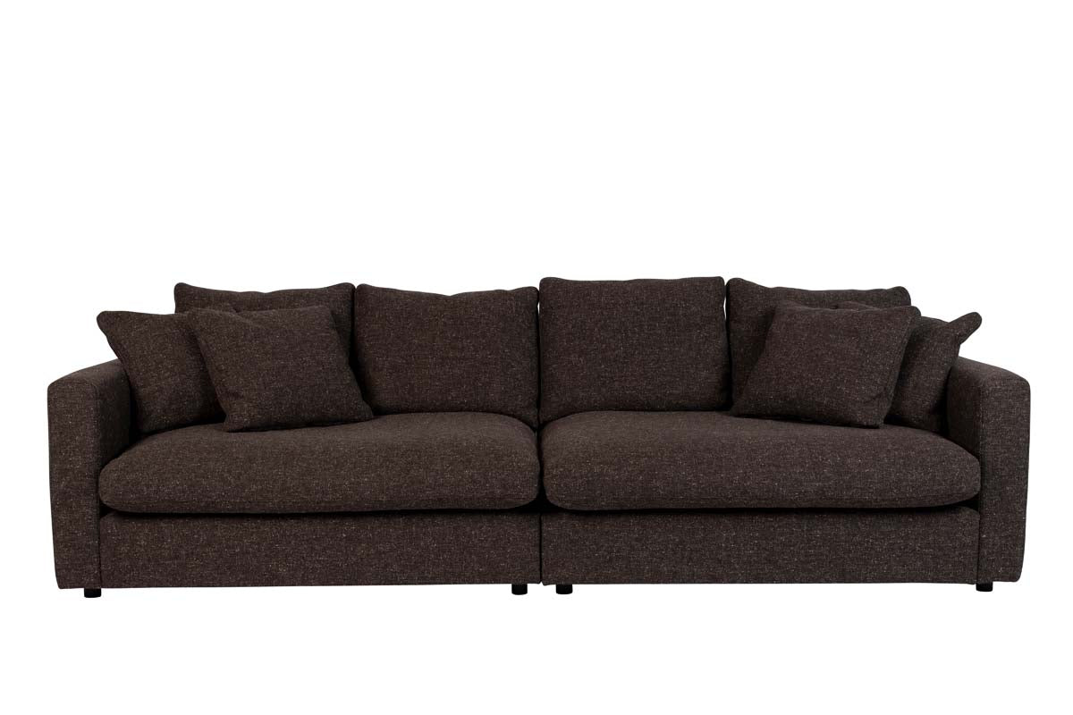 Sense Sofa 3-Sitzer Dunkelbraun/Grau - Voelpe