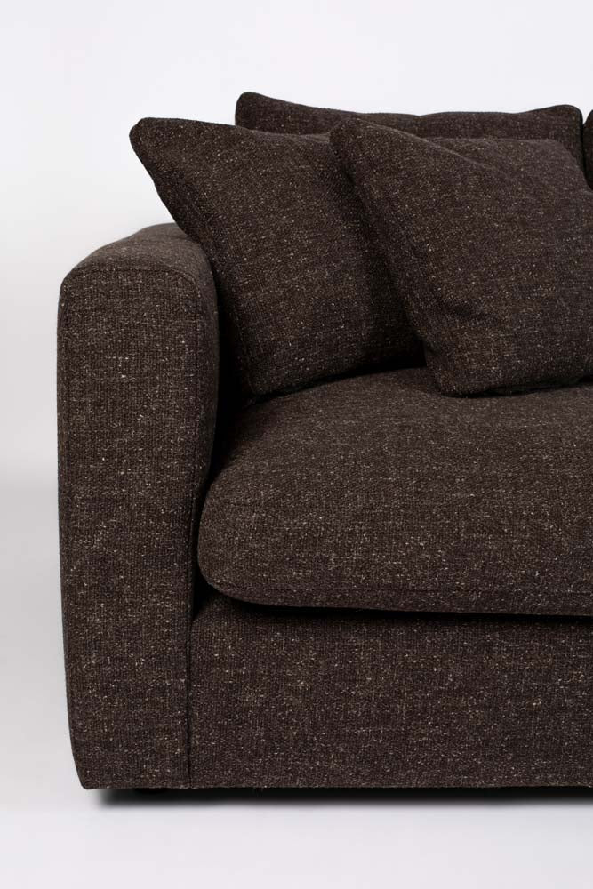 Sense Sofa 3-Sitzer Dunkelbraun/Grau