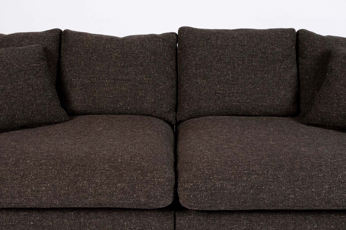 Sense Sofa 3-Sitzer Dunkelbraun/Grau - Voelpe