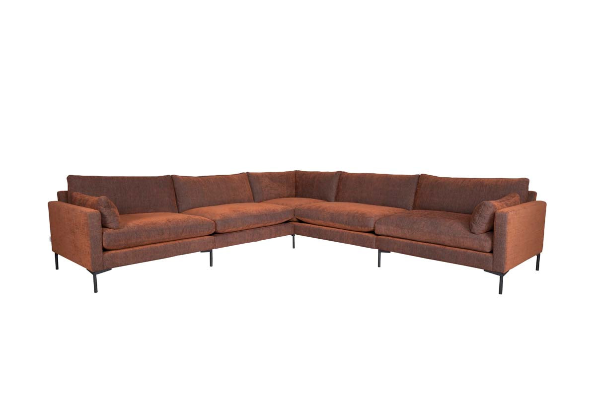 Summer Ecksofa 318x318 cm Braun/Bronze - Voelpe