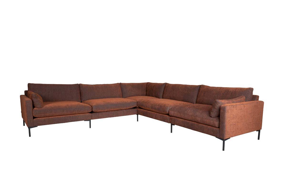 Summer Ecksofa 318x318 cm Braun/Bronze - Voelpe