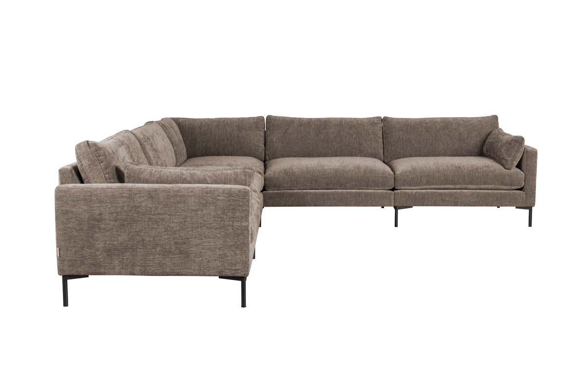 Summer Ecksofa 318x318 cm Braun/Grau - Voelpe