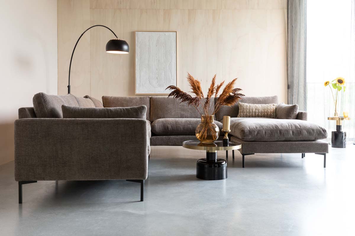 Summer Ecksofa 318x318 cm Braun/Grau