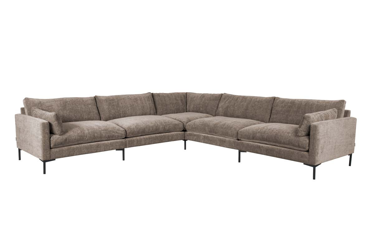 Summer Ecksofa 318x318 cm Braun/Grau - Voelpe