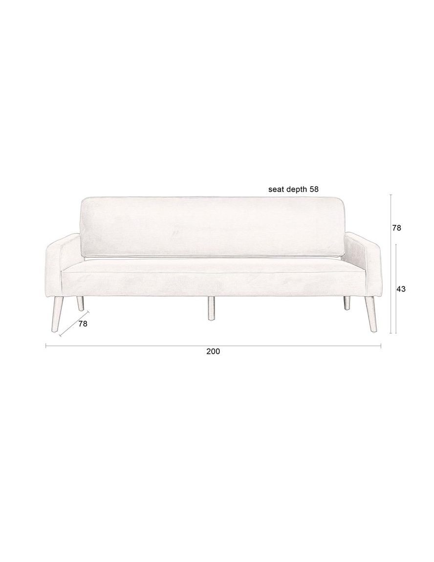 Preston Sofa 3-Sitzer Beige