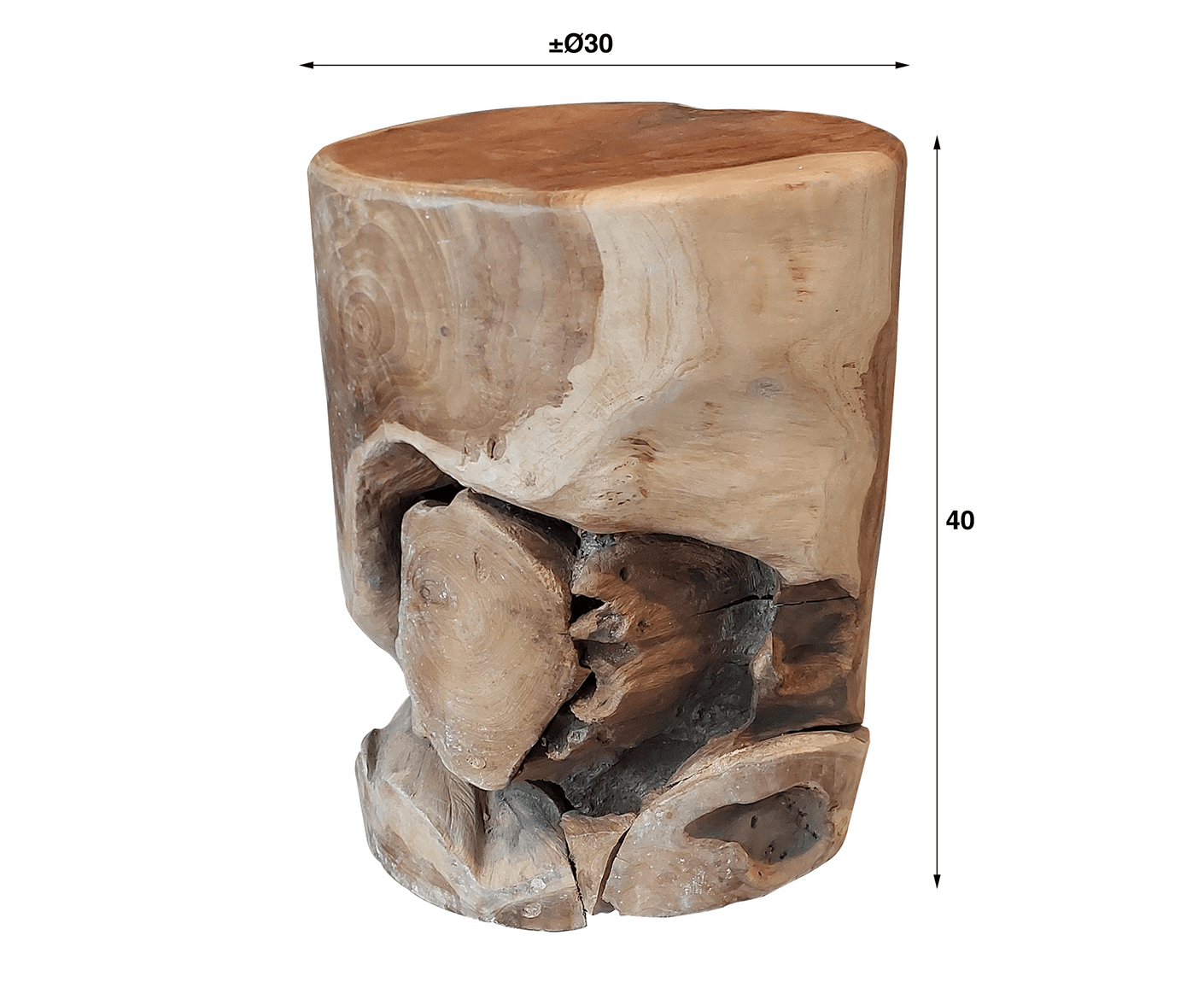 Natural Line Beistelltisch Teak Massivholz