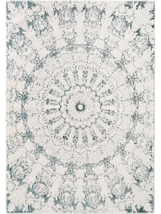Waschbarer Teppich Luis Beige / Türkis