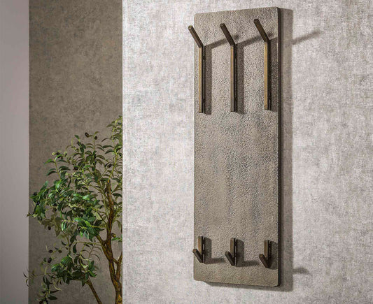 Garderobe Ferro 2 x 3 Haken vertikal / Antik Bronze