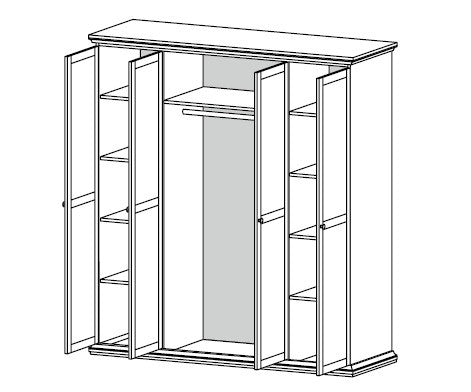 Tvilum Paris Kleiderschrank Garderobenschrank Schrank Schlafzimmerschrank Eiche Sonoma