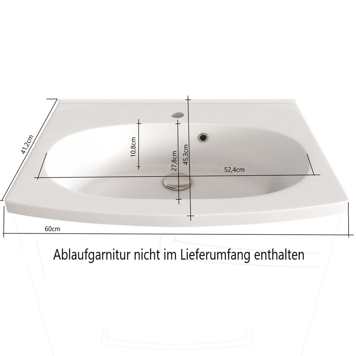 München Waschtisch inkl. Becken 60 cm Wotaneiche