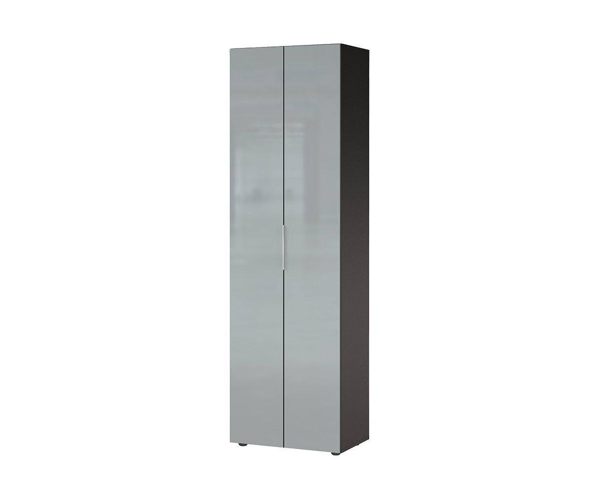 GROSSETO Garderobenschrank Graphit / Silbergrau - Voelpe