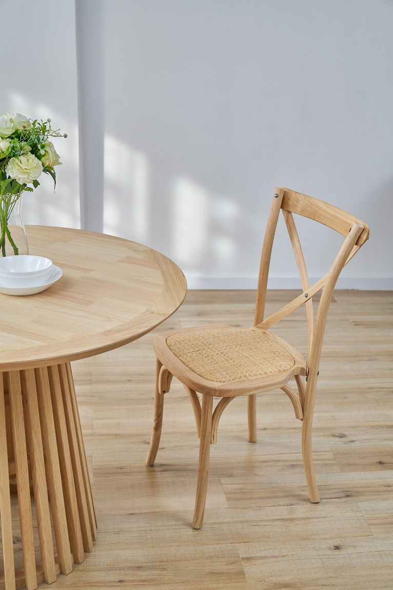 Kenas 2er Set Esszimmerstühle, mit Rattan, Farbe wählbar - Voelpe