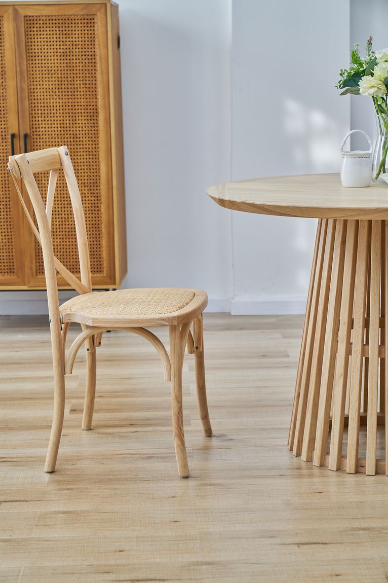 Kenas 2er Set Esszimmerstühle, mit Rattan, Farbe wählbar - Voelpe