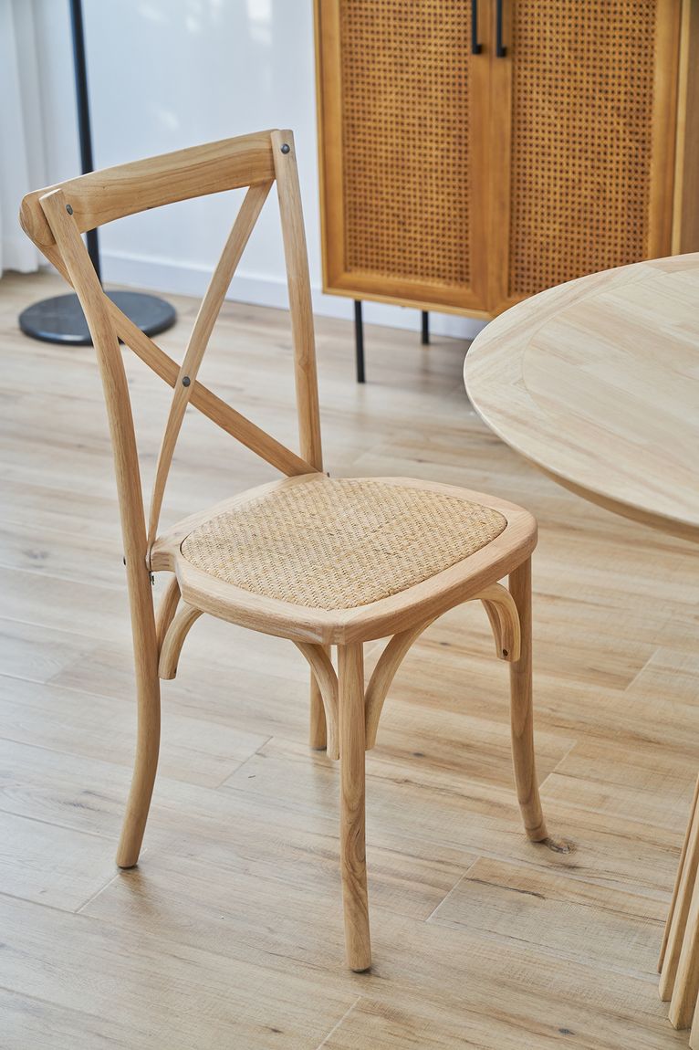 Kenas 2er Set Esszimmerstühle, mit Rattan, Farbe wählbar - Voelpe