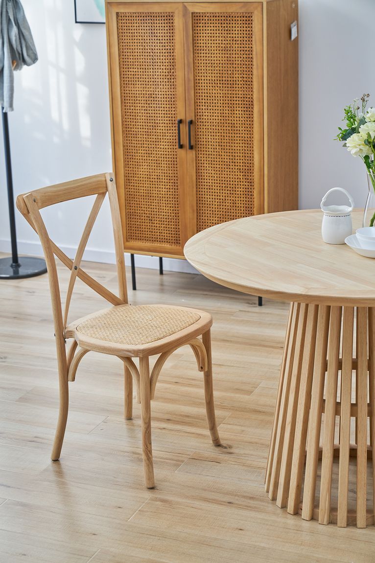 Kenas 2er Set Esszimmerstühle, mit Rattan, Farbe wählbar - Voelpe