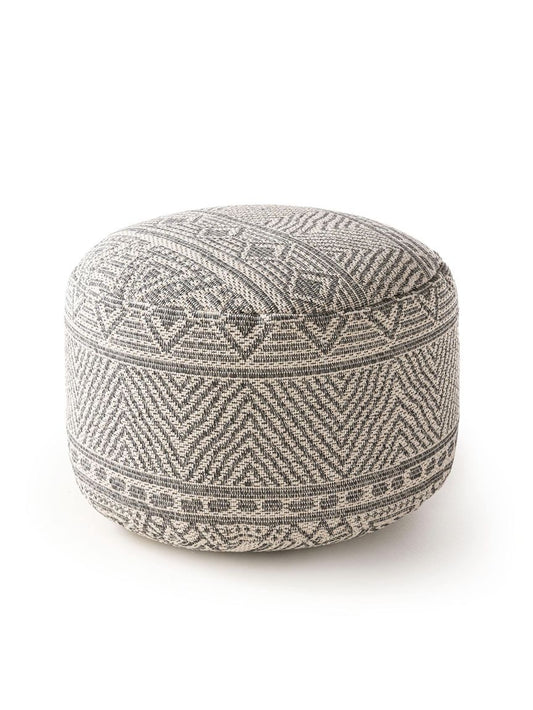 Pouf Naxos 55x55x35 cm Creame / Anthrazit