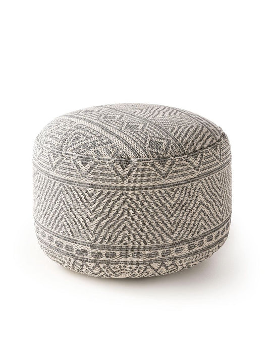 Pouf Naxos 55x55x35 cm Creame / Anthrazit