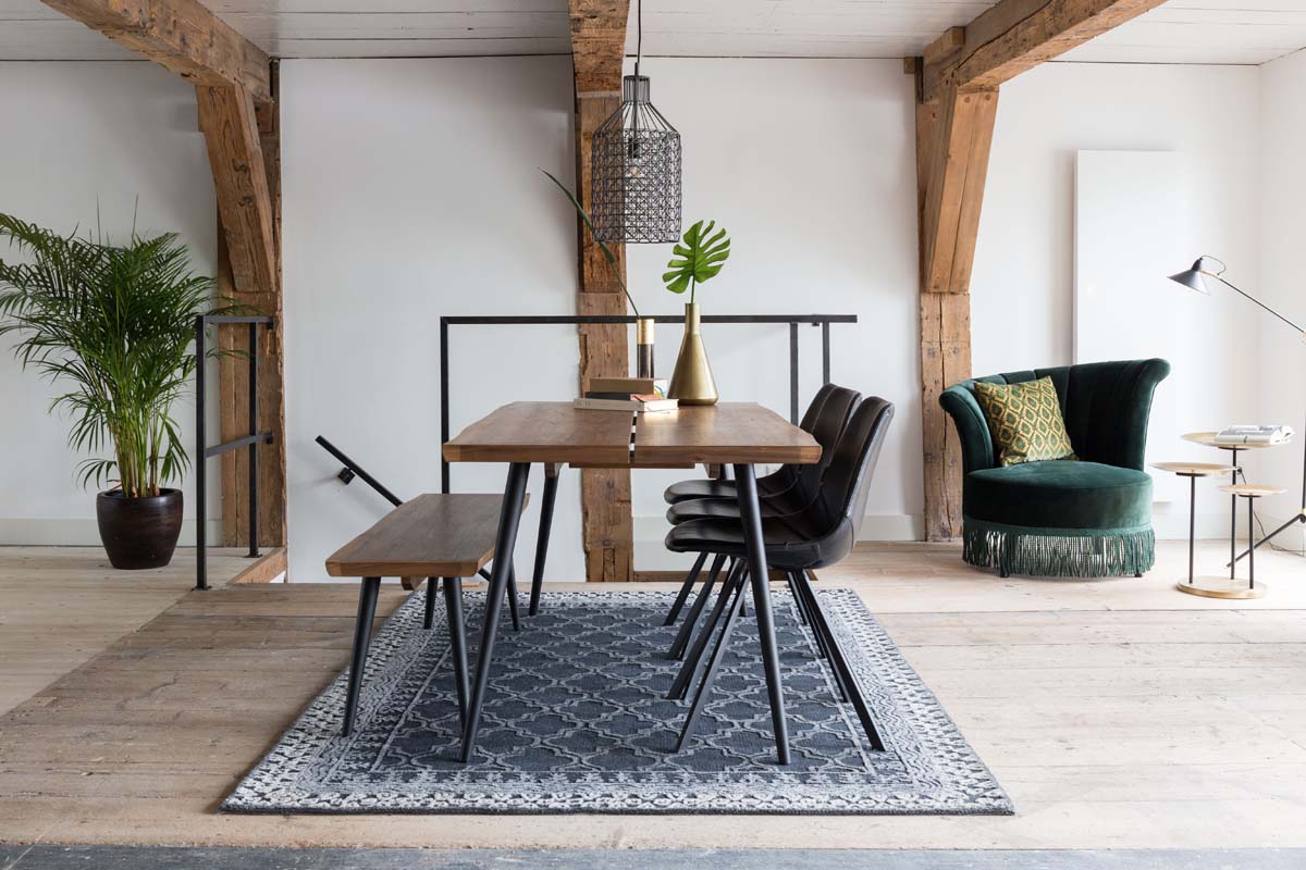 Alagon Sitzbank 160 x 40 cm (BxT) Walnussholz Braun