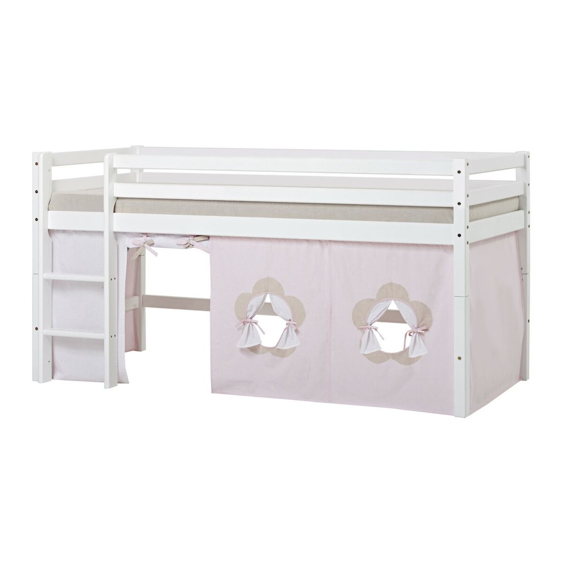 Hoppekids Fairytale Flower Vorhang für Halbhoch- und Stockbett 90x200 cm Rosa