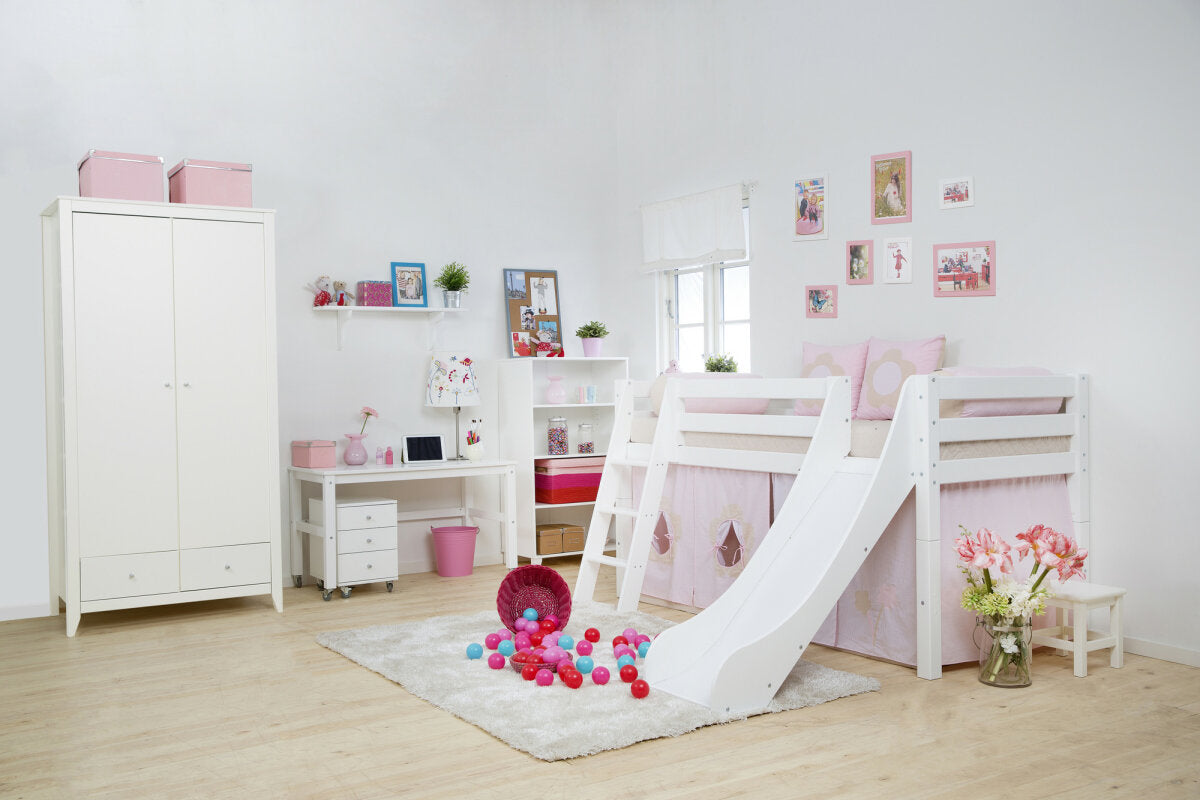 Hoppekids Fairytale Flower Vorhang für Halbhoch- und Stockbett 90x200 cm Rosa