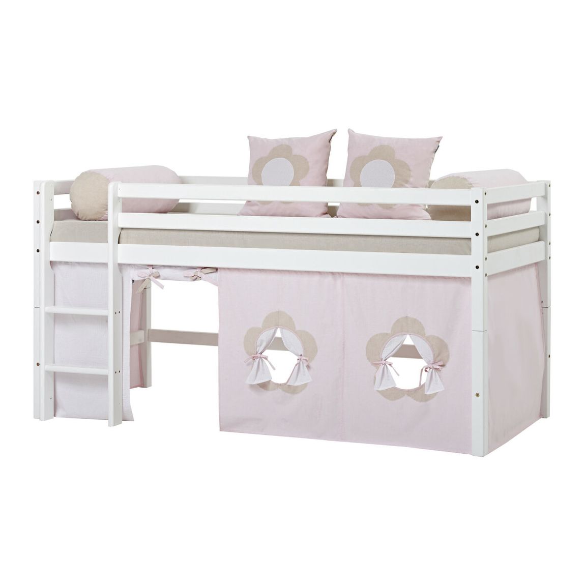 Hoppekids Fairytale Flower Vorhang für Halbhoch- und Stockbett 90x200 cm Rosa