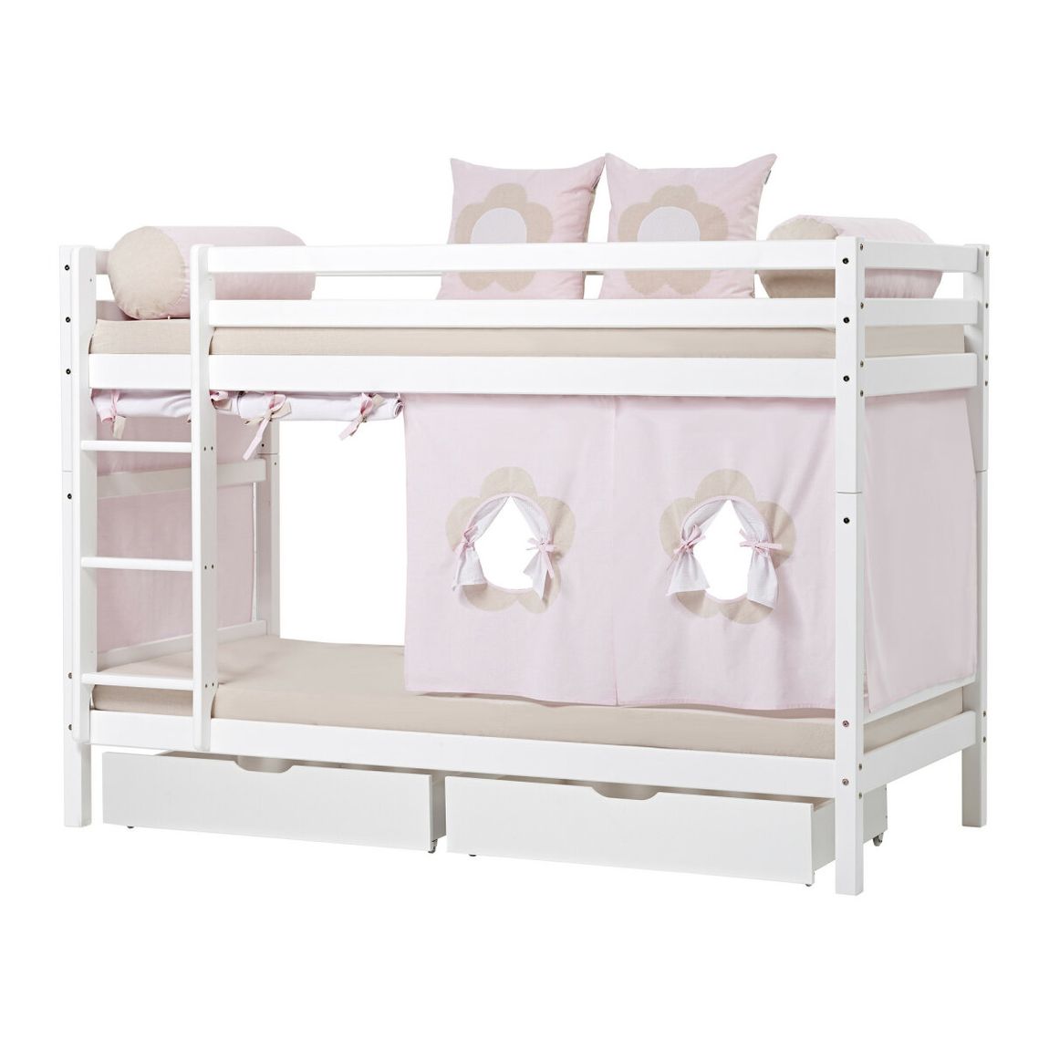 Hoppekids Fairytale Flower Vorhang für Halbhoch- und Stockbett 90x200 cm Rosa