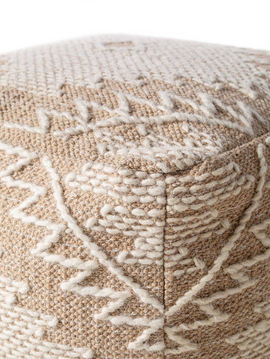 Pouf Sydney 45x45x45 cm Beige - Voelpe