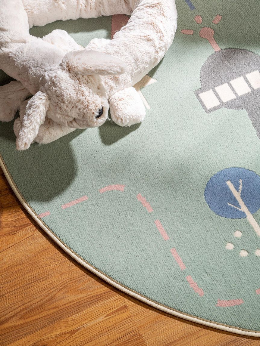 Kinderteppich Juno Ø 120 cm rund Minze