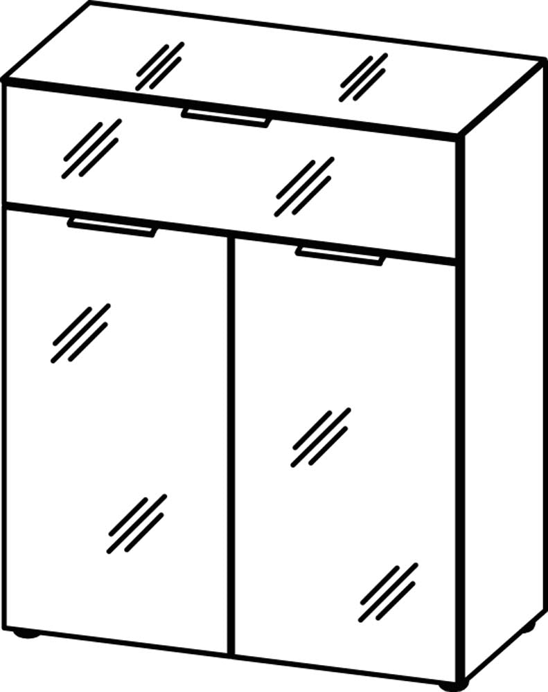 ODESSA Schuhschrank Weiß - Voelpe