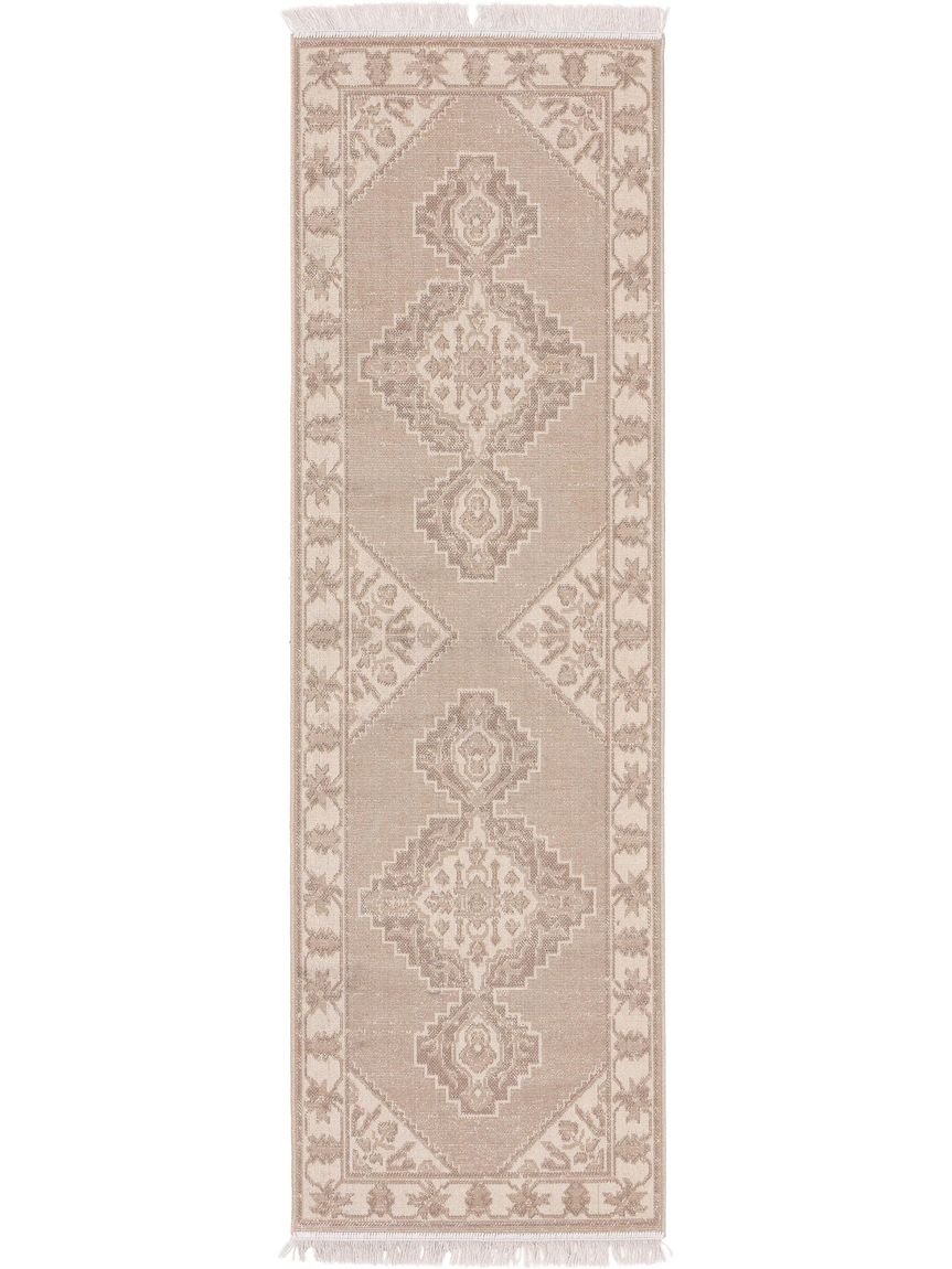 Läufer Folk 80x250 cm Creame / Taupe