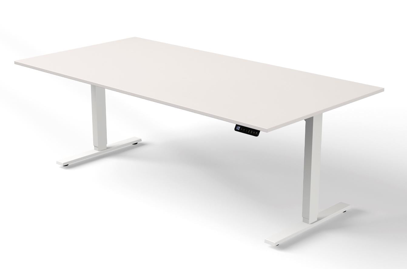 Move 3 Steh-/Sitztisch, gerade, elektrisch höhenverstellbar, verschiedene Größen, Weiß