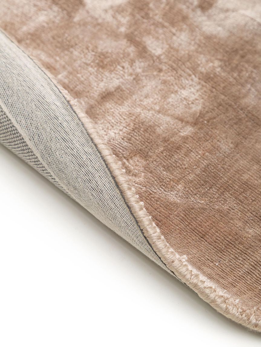 Viskoseteppich rund Nela Taupe