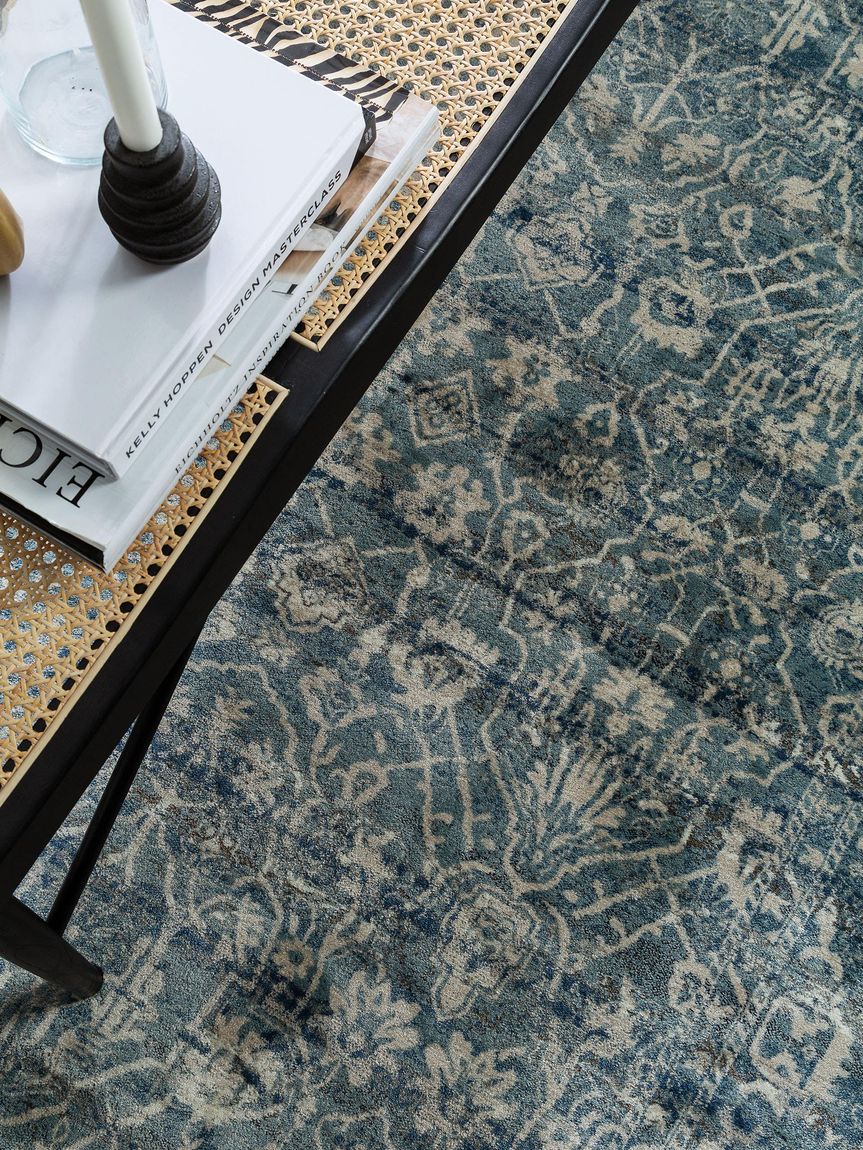 Teppich Vintage Velvet Blau
