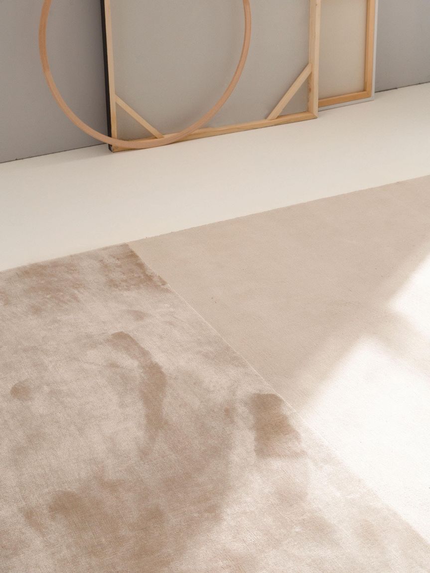 Viskoseteppich Puro Beige