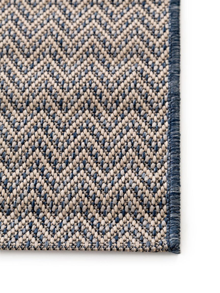 In- & Outdoor Teppich River Beige / Blau