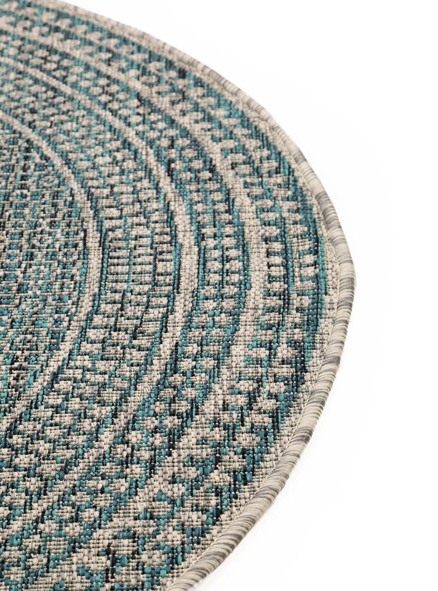 In- & Outdoor Teppich Cleo Ø 120 cm rund Blau